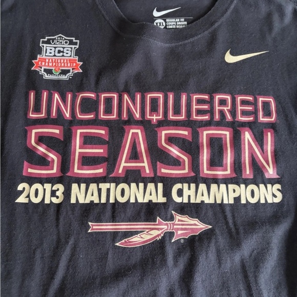 Florida State Seminoles Shirt Mens XXL Black College Football Nike 2013 BCS - Picture 2 of 5